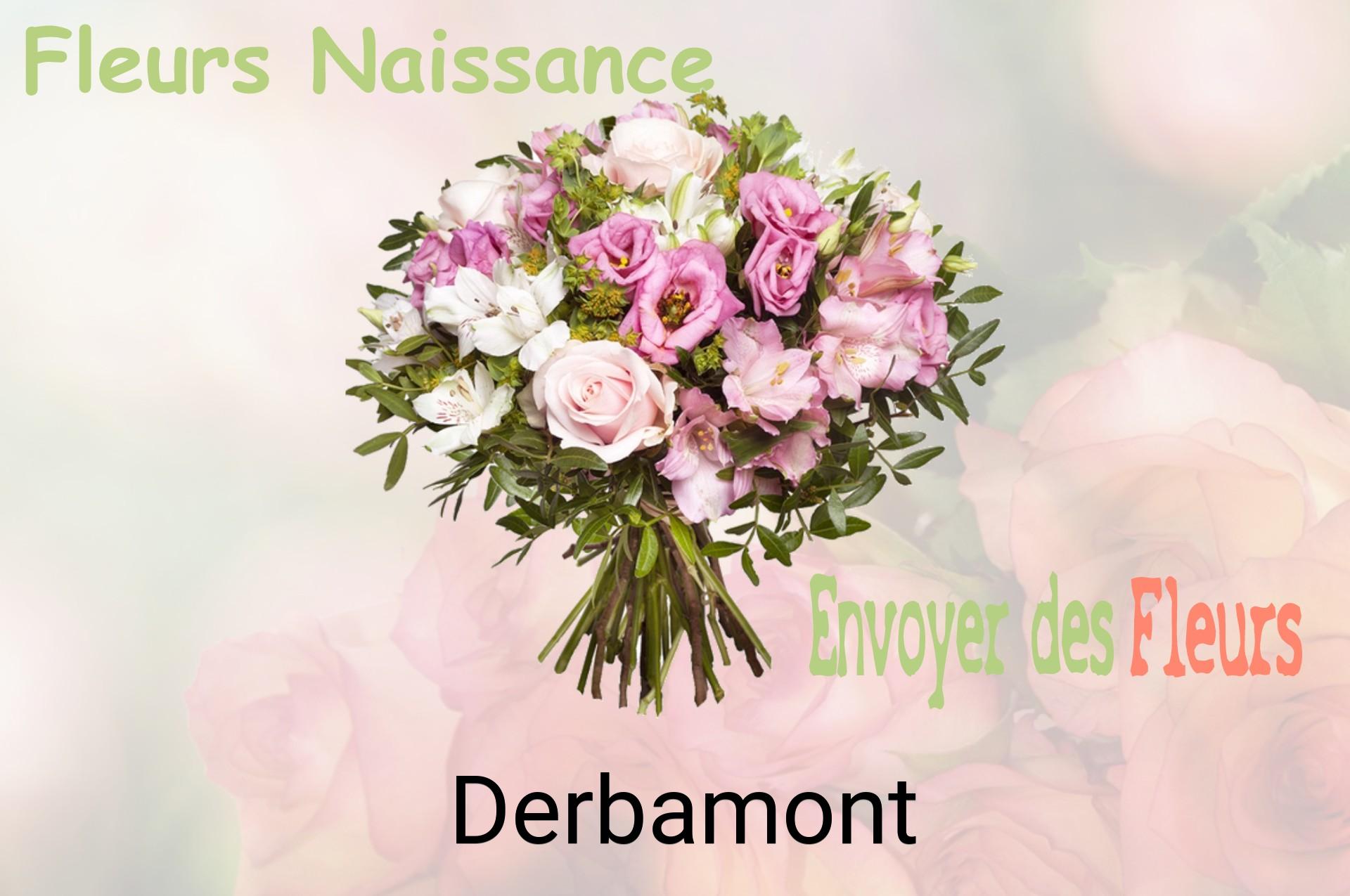 Bouquet de fleurs de naissance livré à Derbamont