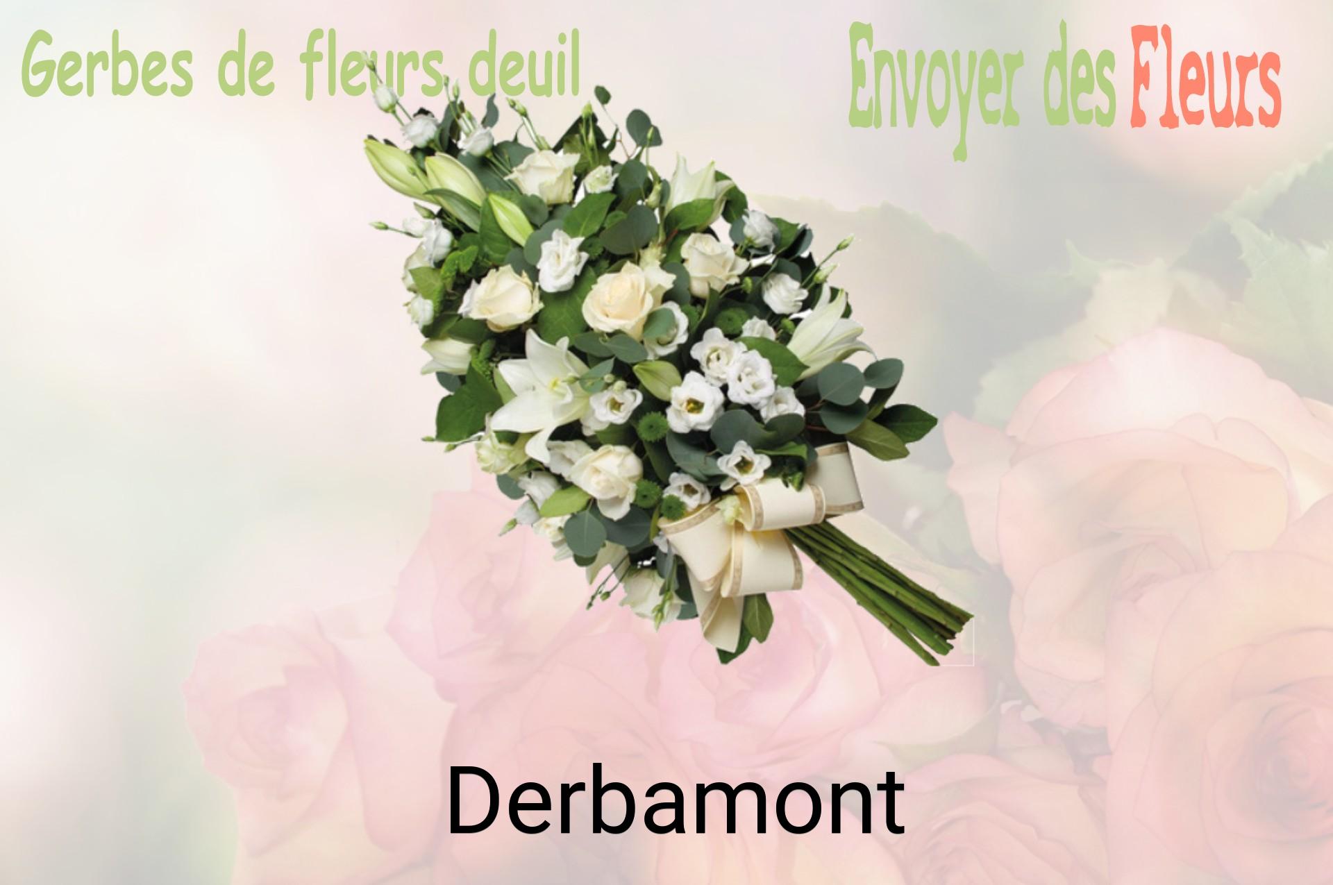 Gerbe de fleurs de deuil livrée à Derbamont